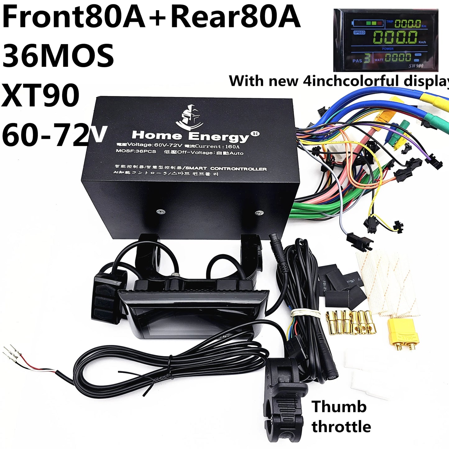 Home Energy SMART CONTROLLER for electric scooter Driver display Throttle LCD 48V 60V 72V 50A 90A 120A 160A