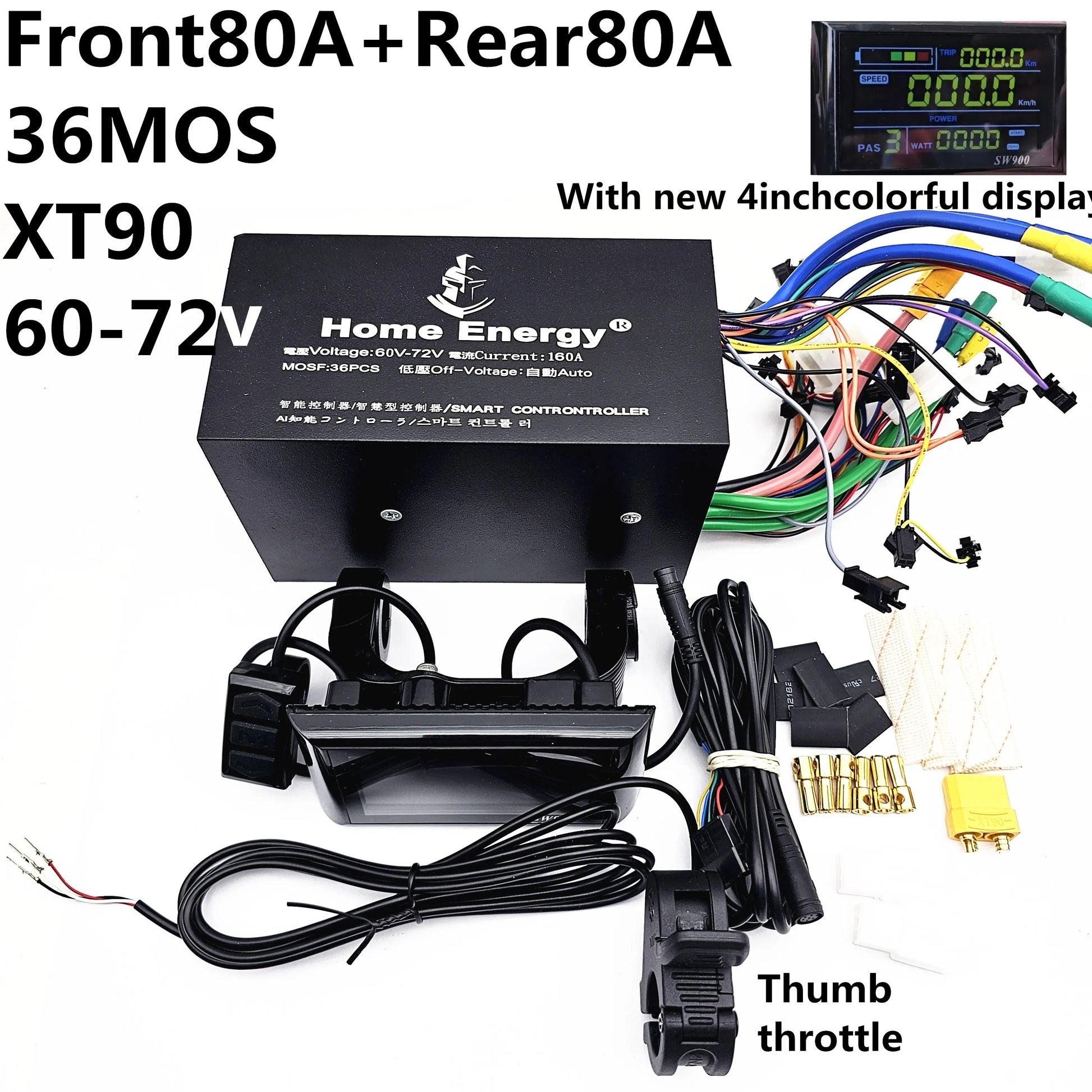 Home Energy SMART CONTROLLER for electric scooter Driver display Throttle LCD 48V 60V 72V 50A 90A 120A 160A