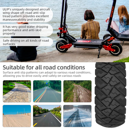 90/65-6.5 Solid Tire All Terrain Thickened Wear-resistant Tubeless Tire for Dualtron /Kaabo /Speedual Electric Scooters