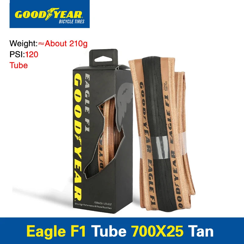 Goodyear Bicycle Tires Eagle F1 Supersport 700x28C Tubeless/Tube Road Bike Tire 700x30/32C Foldable Gravel Cycling Tire Parts F1-700x25C Tan-Tube Foldable China