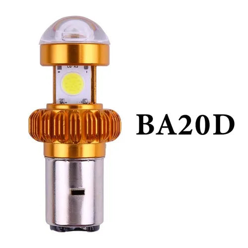 1PC H4 BA20D 3SMD Motorcycle Headlight Hi/Low Scooter Bulb COB Bulb 12V-96V Lamp Motor Fog Headlamp Motorcycle Super Brigh BA20D