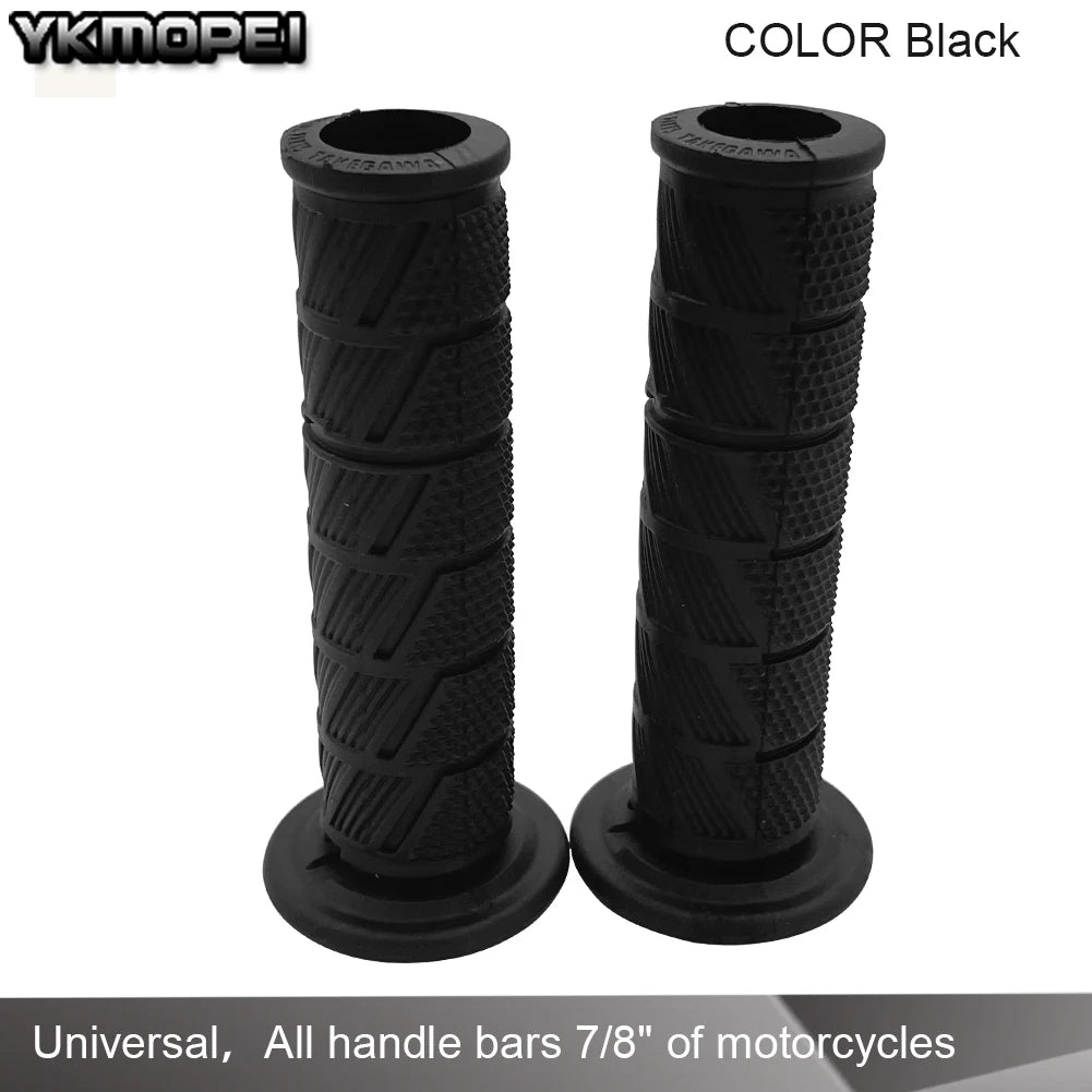 Universal 7/8'' 22mm Motorcycle Handle Bar Grips for Yamaha, Kawasaki, Suzuki, Honda, Cafe Racer, Dirt Bike