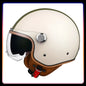 Motorcycle Helmet Handmade Leather Men Women Open Face Helmet Double Visor Jet Helmets TYPE D CHINA