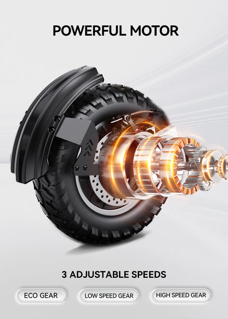   T10 Electric Scooter 900W Peak Motor 48V 13.5Ah Battery 11” Tires Foldable CE Certified E-Scooter