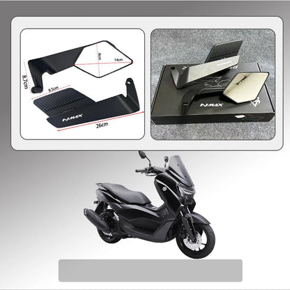 Motorcycle Folding Wind Wing Aluminum Alloy Side Rearview Mirror For YAMAHA NMAX VMAX TMAX NMAX155 NMAX150 NMAX125 NMAX Upgrade