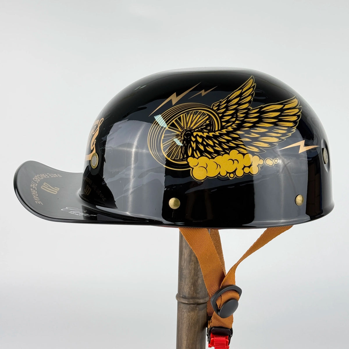Chopper Half Helmet Quick Release Chin Strap View