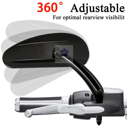 5/16" handlebar motorcycle mirrors 8mm bike rear view mirror For Harley Davidson Sportster 1200 883 Road King Street Glide Dyna