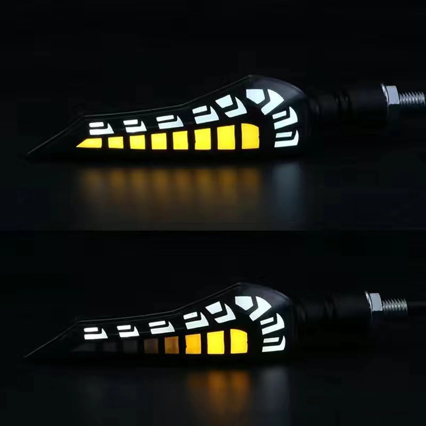 2Pcs Universal Motorcycle LED Turn Signal Light ABS Flowing Indicator Lamp Running Blinker Brake Light For Yamaha Honda Suzuki