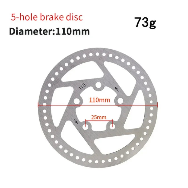 Stainless Steel Brake Rotor 110/120/140/160/180/203mm MTB Road Bike Disc with Bolts Brake Disk 110MM 5 hole China