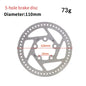 Stainless Steel Brake Rotor 110/120/140/160/180/203mm MTB Road Bike Disc with Bolts Brake Disk 110MM 5 hole China