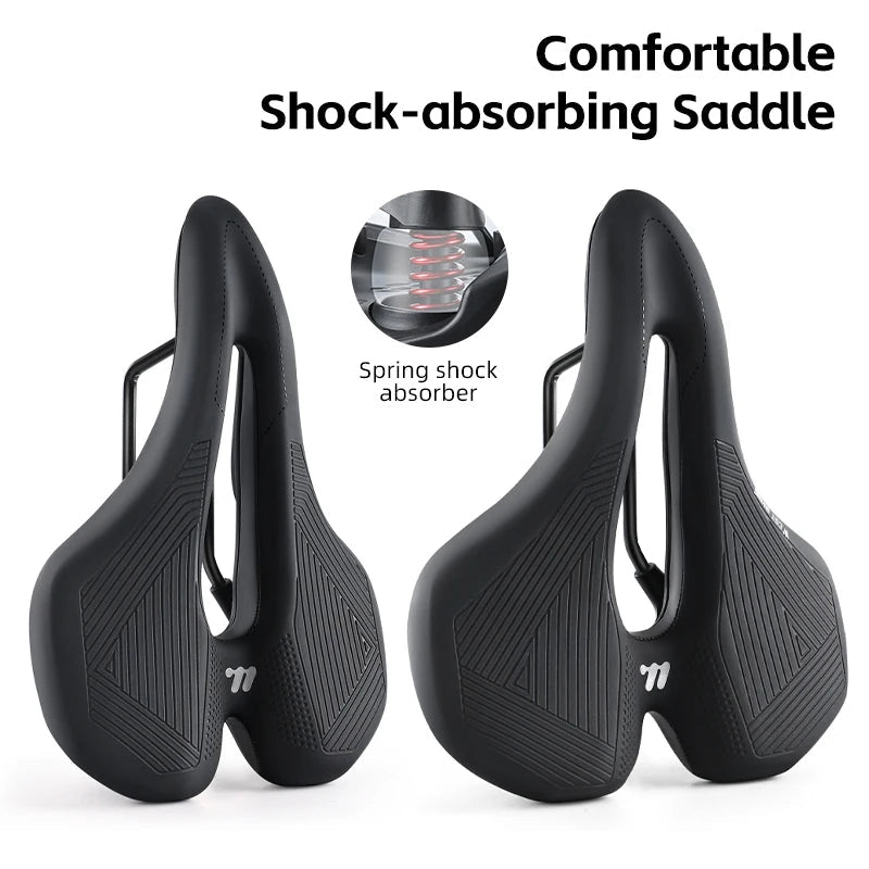 WEST BIKING Bicycle Saddle Comfortable Shockproof Bike Seats MTB Road Hollow Breathable Mountain Bike Saddle Cycling Cushion