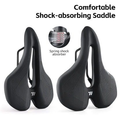 WEST BIKING Bicycle Saddle Comfortable Shockproof Bike Seats MTB Road Hollow Breathable Mountain Bike Saddle Cycling Cushion
