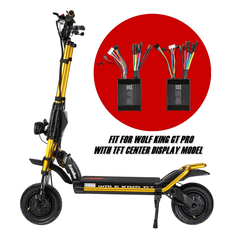 72V50A Sine Wave Controller for 72V 11-Inch KAABO WOLF KING GT PRO Electric Scooter With TFT Center Display for Front Rear Motor