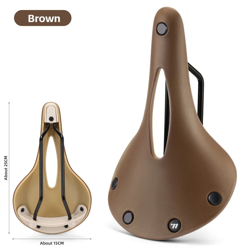 WEST BIKING Retro Style Bicycle Saddle for Road and MTB