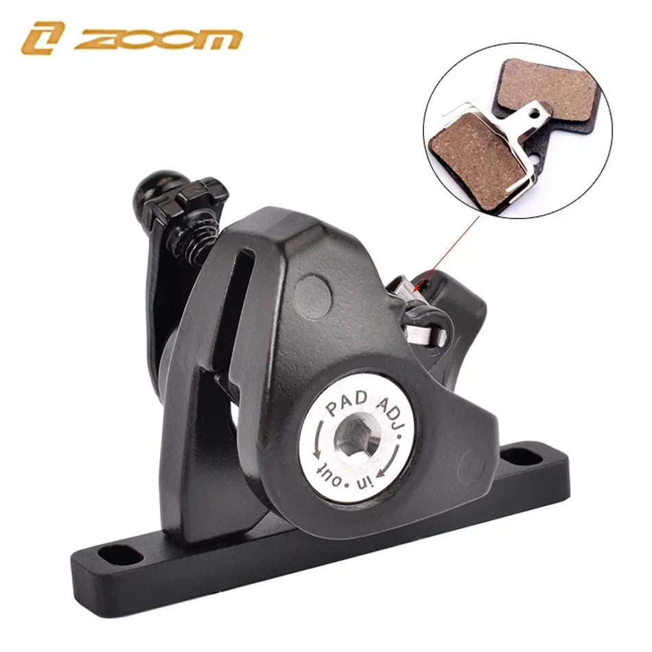 ZOOM DB580 Road Bike Line Pull Flat Mount Dual Piston Mechanie Disc Brake 140mm Disc Brake Caliper Ultralight Bike Accessories