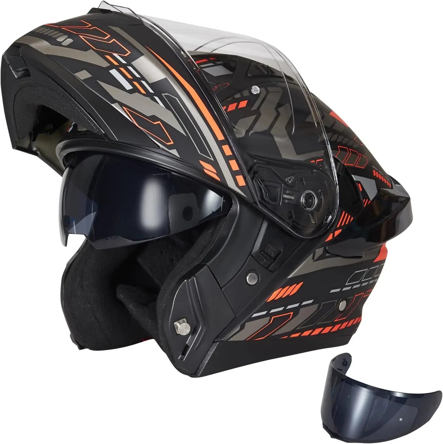 Motorcycle Helmet Dual Visor Flip Up Full Face Helmets SJ-809 DOT Approved for Adults Men Women