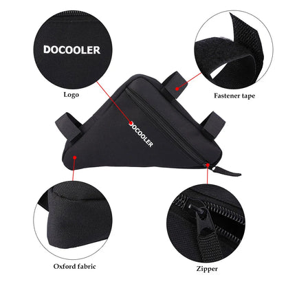 Docooler Triangle Cycling Bag Bike Bicycle Front Saddle Tube Frame Pouch Bag Holder Outdoor Bag MTB Mountain Bike Accessories
