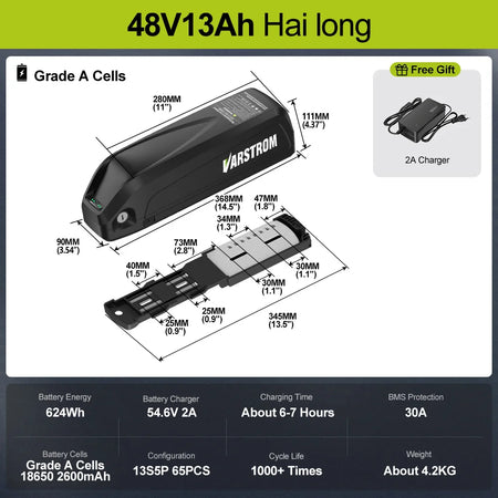 48V 13AH 30A BMS