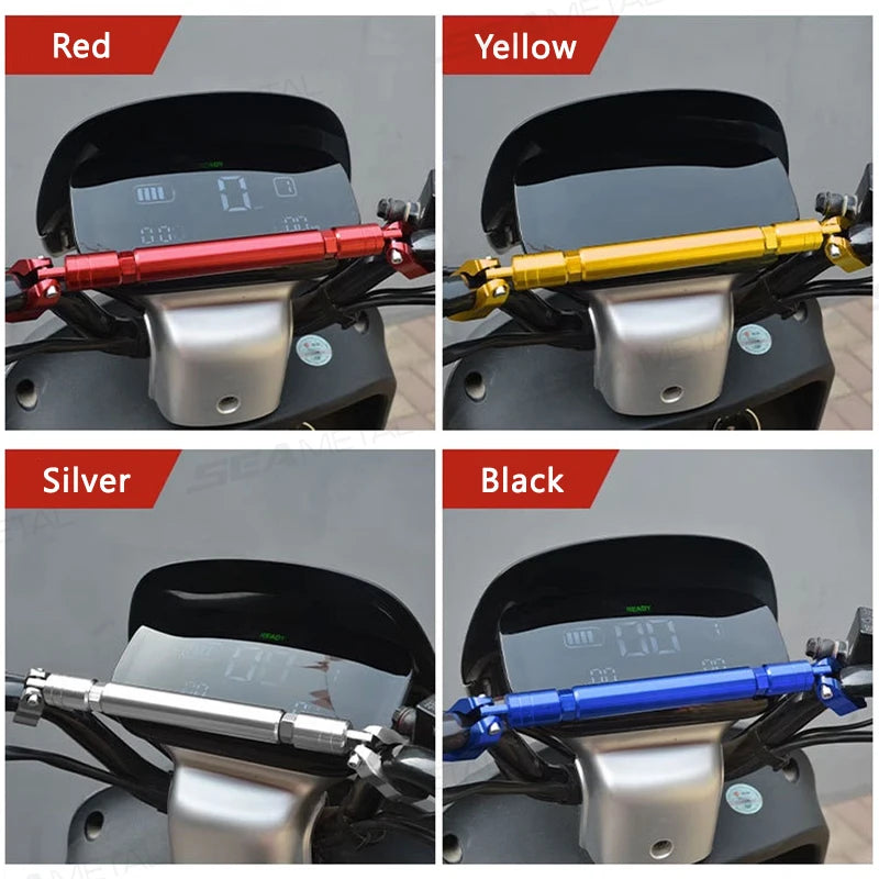 SEAMETAL Motorcycle Thick Balance Bar Universal 22mm Aluminum Crossbar Strengthen Handlebar Extended Motorbike Reinforce Lever
