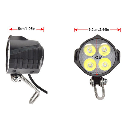 24-48V Ebike Front Brake Rear Light Set Horn Headlight Switch Energy Saving Easy Installation Electric Bicycle Accessories