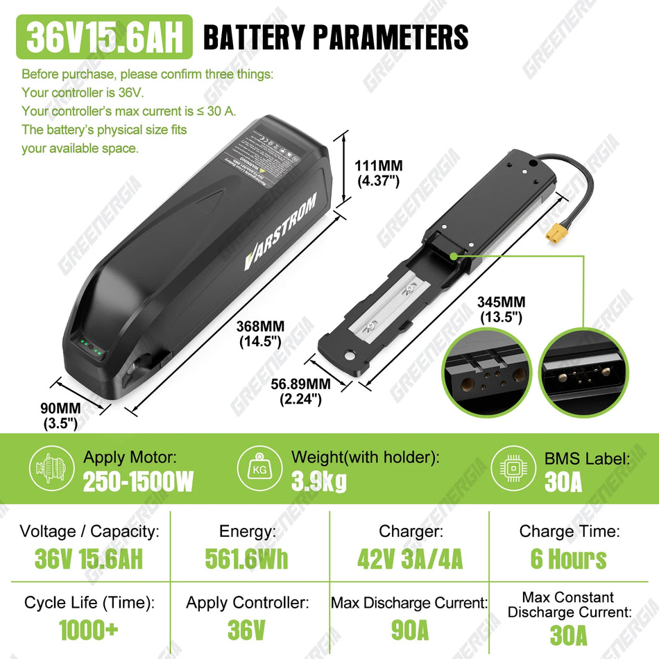 36V15.6Ah