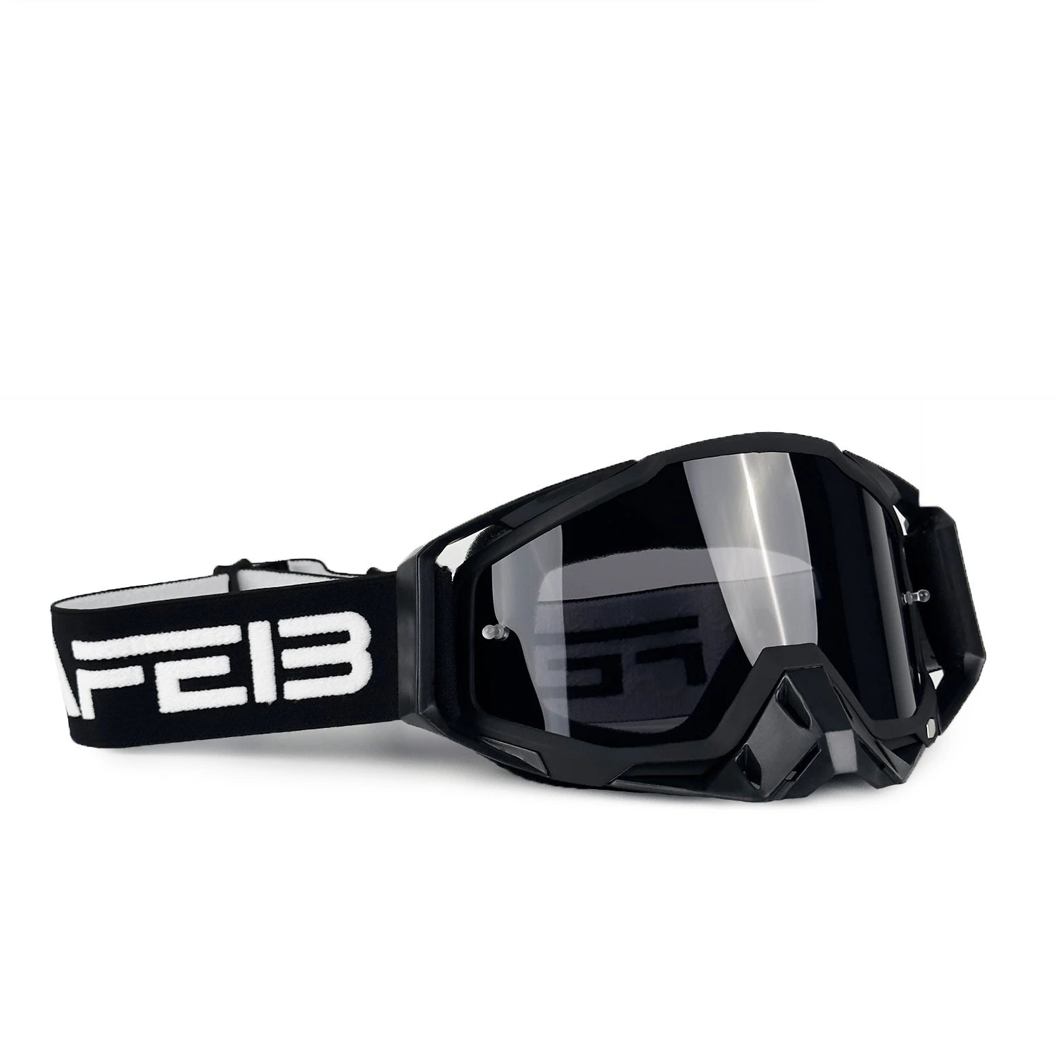 NAFEIB Motocross Glasses Motorcycle Sunglasses Man Windproof Protection Skiing Cycling Racing Off-Road Goggles Tear-off Film BK-GRAY