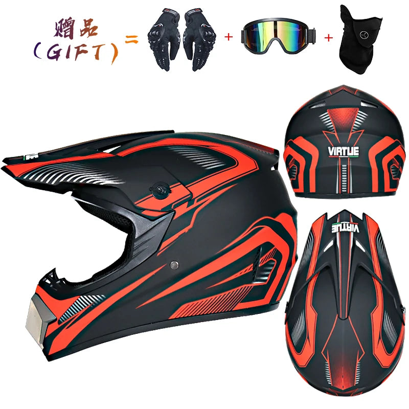 3 pieces gift motorcycle helmet children off-road helmet bike downhill AM DH cross helmet capacete motocross casco