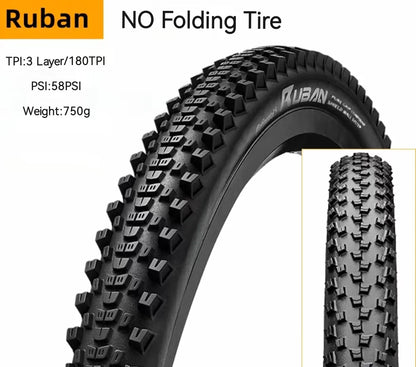 CONTINENTAL Ruban MTB Tire 27.5/29 x 2.1/2.3/2.6 Pure Grip Compound Shield Wall System Non-Folding Tire Steel Wire Tyre 1pcs 29x2.1 Black China