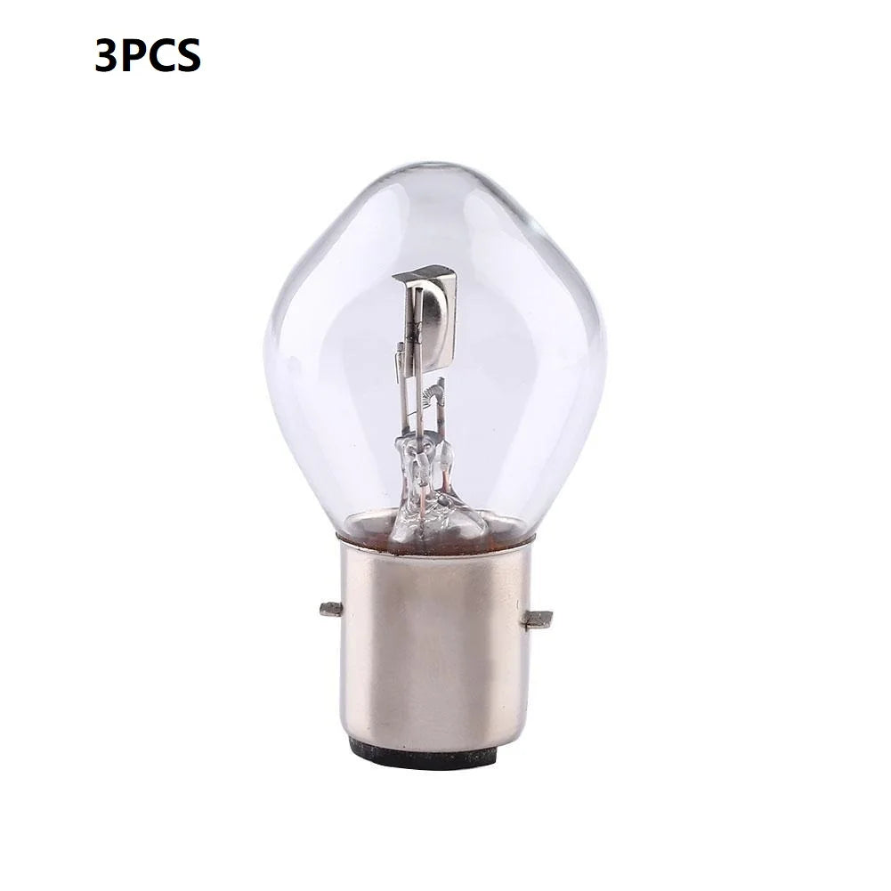 1/3/10pcs BA20D High Brightness LED Bulbs 12V 35/35W Halogen Headlight Singal Lamp Bulb Amber For Motorcycle ATV Moped Scooter 3PCS