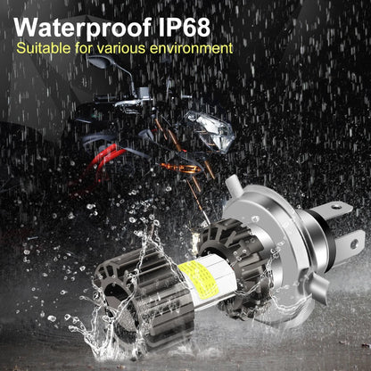 H4/P15D/BA20D 72W LED 8 COB Motorcycle Headlight Bulb 1800LM 6000K Hi/Lo Beam Light
