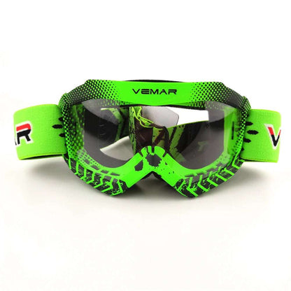 Vemar Motorcycle Glasses Kids Child Motorbike Racing Goggles MX MTB Off-Road Dirt kid Bike For motocross Helmet gafas Green