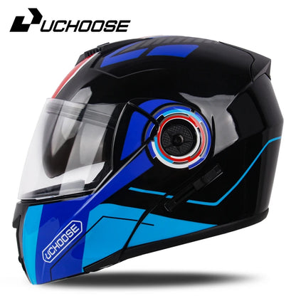 New Motorcycle helmet full face racing with Double sun visor Women man flip up Double lens DOT