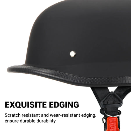 Adjustable Chin Strap and Inner Lining Detail of Half Helmet