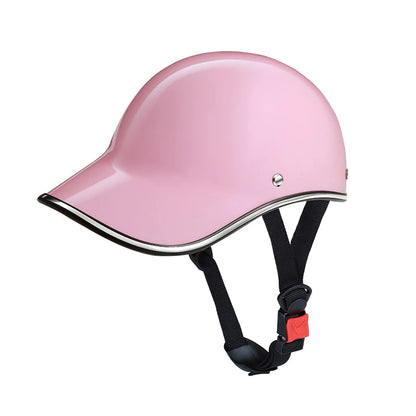 Motorcycle Half Helmet Baseball Cap Universal Men Women Helmet Adult Electric Bicycle Helmets Pink China