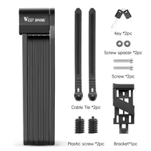 WEST BIKING Foldable Bike Lock – Heavy-Duty Anti-Theft Security for E-Bikes, MTB & Road Bikes