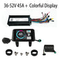 Electric Bike 36V-72V 1000W-1500W 35A 45A 3-Mode Sine Wave Ebike Motor and Speed Controller Set with Colorful LCD UKC1 Display 36-52V 45A UKC1