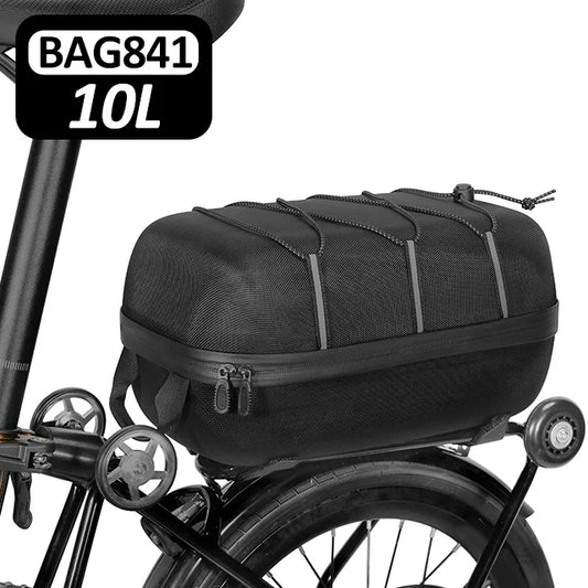 NEWBOLER Brompton Bicycle Rear Seat Bag MTB Bike Rack Bag Trunk Pannier Cycling Large Capacity Waterproof Travel Bag ﻿
