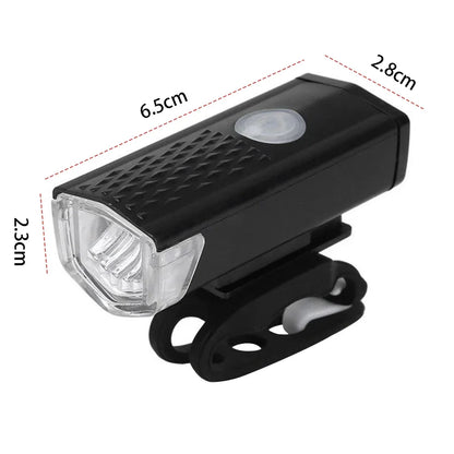 Bike Headlight Taillight Bell Set Bicycle Front Rear Lamp Waterproof Riding Cycling Light USB Charging LED Flashlight Accessorie