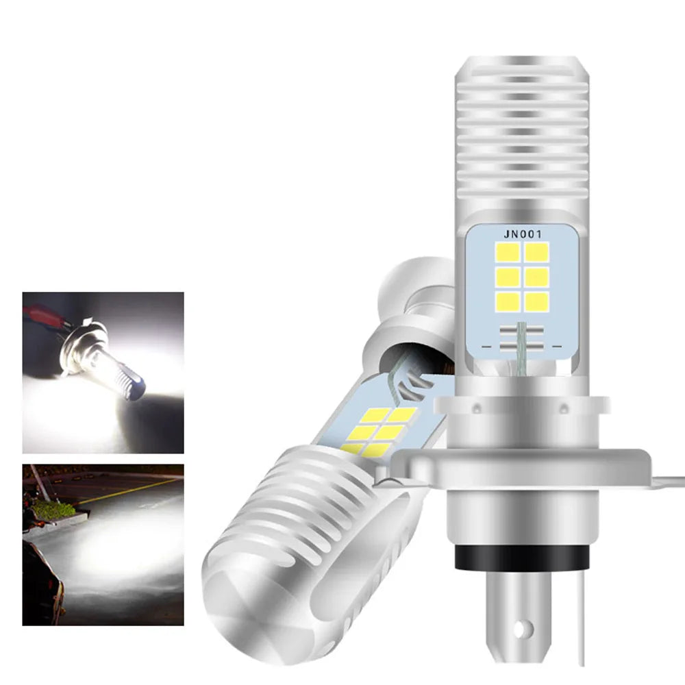 H4 Led Motorcycle Headlight BA20D H6 led light P15d Led bulb 2835 chips Canbus moto spotlight 6500k 12v Super Bright Hi/Low beam