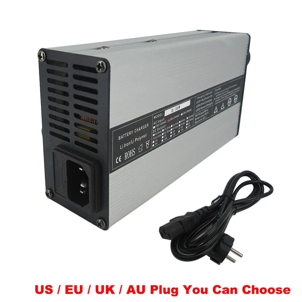 36V 5A 8A 10A 3A Li-ion Fast Charger For 36 Volt 10S Lithium Golf Cart Forklift Solar System Battery Charger XLR XT60 XT90 Port