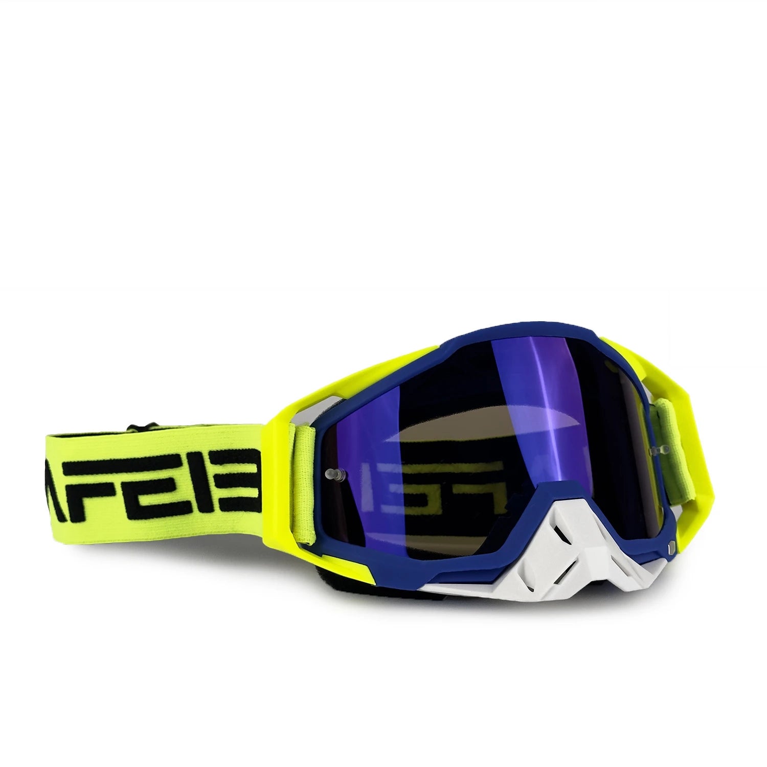 NAFEIB Motocross Glasses Motorcycle Sunglasses Man Windproof Protection Skiing Cycling Racing Off-Road Goggles Tear-off Film GEW-BLUE
