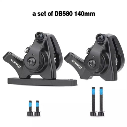 ZOOM DB580 Road Bike Line Pull Flat Mount Dual Piston Mechanie Disc Brake 140mm Disc Brake Caliper Ultralight Bike Accessories