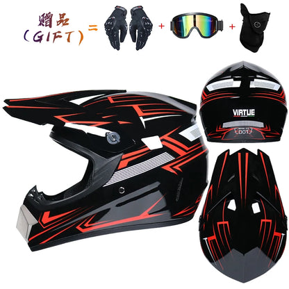 3 pieces gift motorcycle helmet children off-road helmet bike downhill AM DH cross helmet capacete motocross casco 1c CHINA
