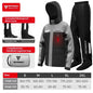 Motowolf Motorcycle Rain Coat Waterproof Motorcyclist Raincoat Men Women Outdoor Biker Rain Suits with LED Waring Light Gray