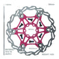 SNAIL Bicycle Disc Brake Pads 160 180 203 Mm Aluminum Alloy 6 Nail Rotor Mtb Road Bike Floating Part Accessories Goodtaste 180mm Pink 1 PCS