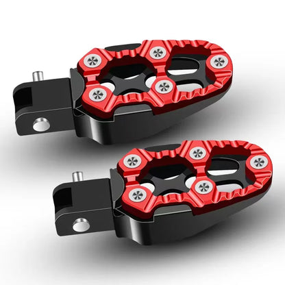 1 Pair Universal Aluminum Alloy Foot Pedals Angle Adjustable for Motorcycle Scooter ATV E-Bike Foot Rests Foot Pegs