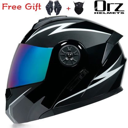Motorcycle helmet full face racing with Double sun visor Women man flip up Double lens for all seasons 12 China