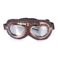 Retro Motorcycle Goggles Glasses Vintage Moto Classic Goggles for Harley Pilot Steampunk ATV Bike Copper Helmet 1Pcs Silver