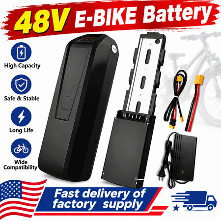 48V E-Bike Battery with 25A BMS and 5-Pin Base main product view