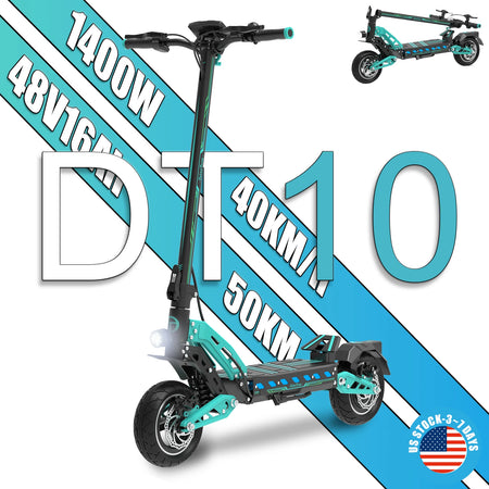 dt10 adult electric scooter full side profile view